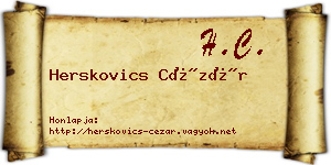 Herskovics Cézár névjegykártya